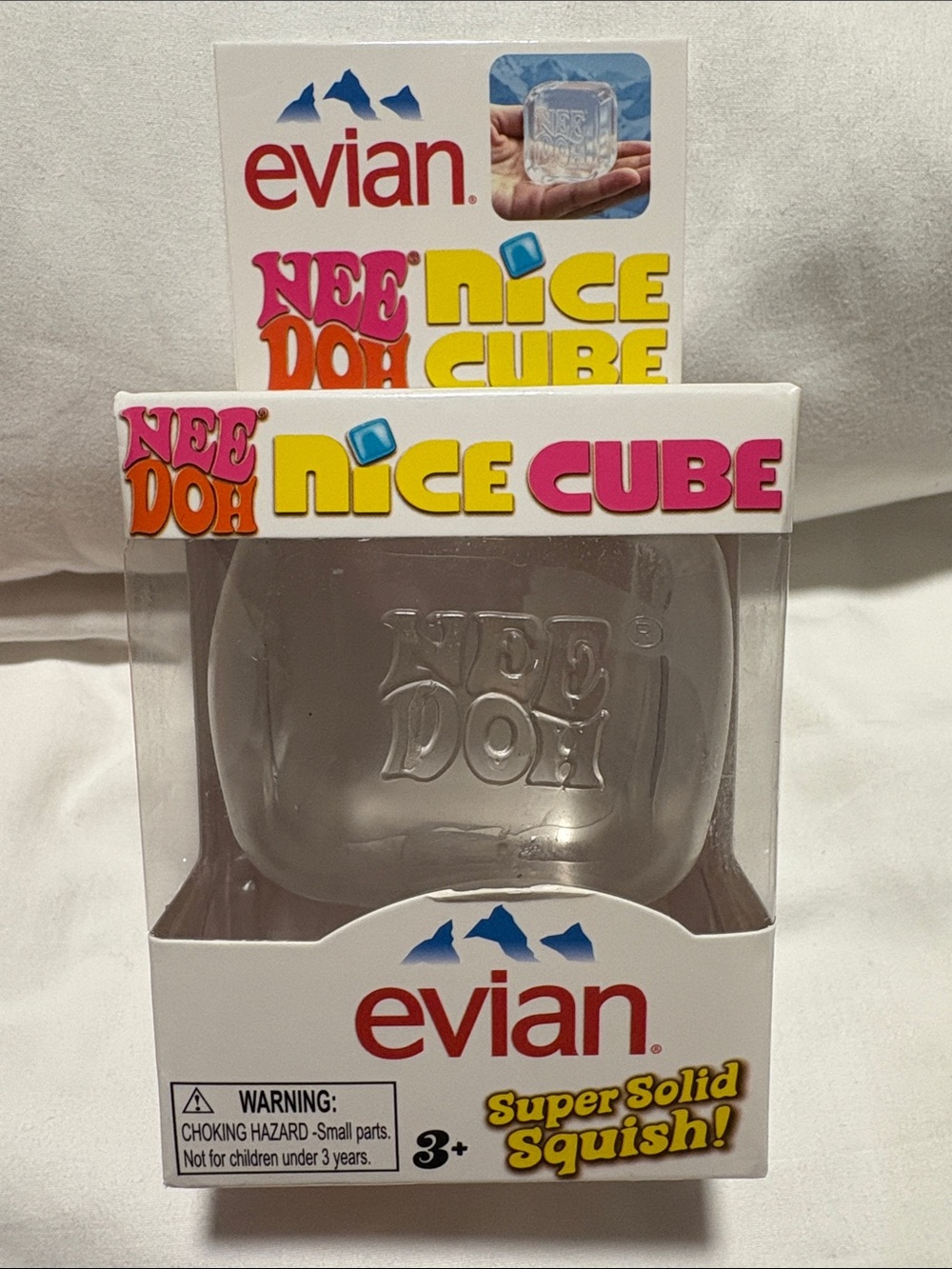 NIB NEEDOH Evian Nice Cube Super Solid Squish